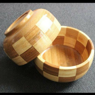 Natural Bamboo Shaving Soap Bowl/Mug Used