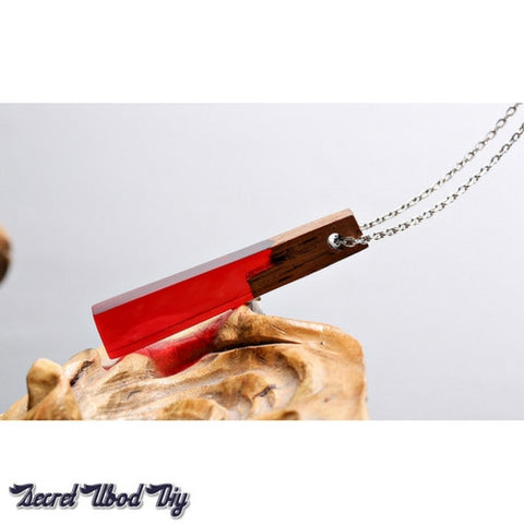 Natural Red Wooden Handmade Pendant Necklaces