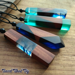 Vintage Resin Wood Statement Necklaces