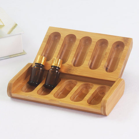 Essential Oils Bamboo Box 5 Holes