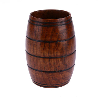 Wooden Big Belly Beer Cup Jujube Wood Carved Three-line Classical