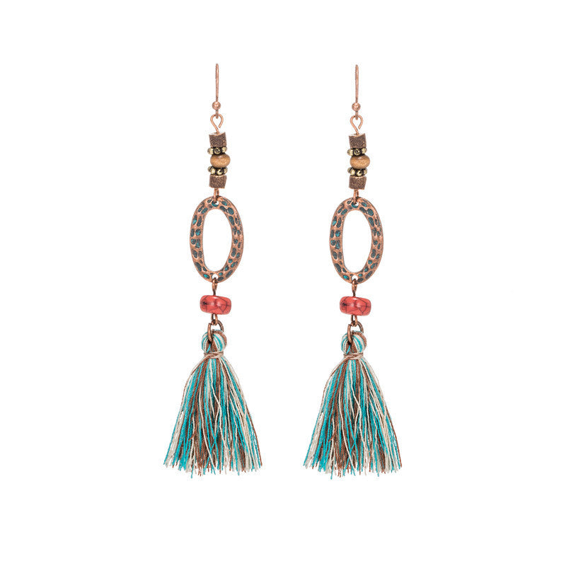 Earring Beads Handmade Long Tassel Earrings