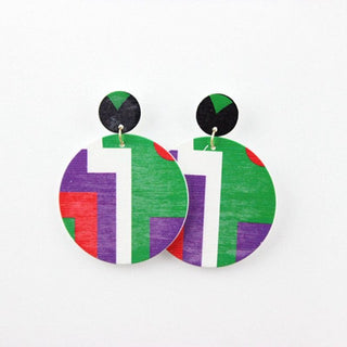 Classical Wood Dangle Earrings