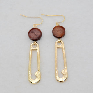 Needle Charm Drop Earrings