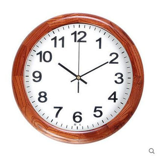 High quality Wooden Wall Clock Round Clock Contracted Living Room Bedroom