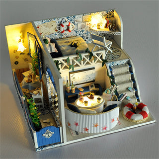 Christmas House Doll House With Light