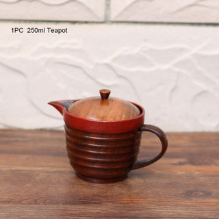 Vintage handmade Wooden Kung Fu Tea Set Tea Pot