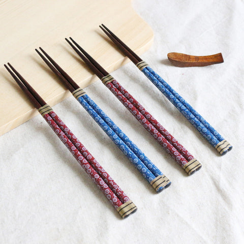 5 Pair Japan Style Natural Wooden Sushi Chopsticks