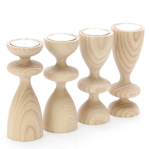 Wooden Candlestick Candle Holder