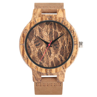 Creative Simple Wood Watches Men's Zebra/Cork Slag/Broken