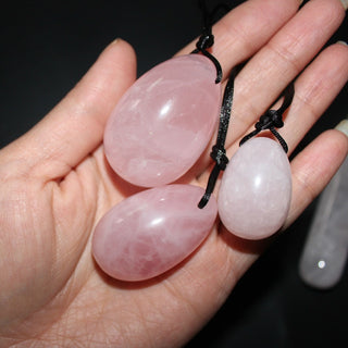 Natural Rose Quartz Stone Women Pelvic Floor Muscle Relax Exercise Jade Egg Kegel Exerciser