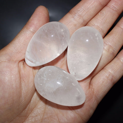 Natural Rock Quartz Drilled Yoni Egg for Kegel Exercise